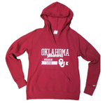 Soffe Athletic Wear Women Tops, Fleece Deep V Neck Pull Over Hoodie/Oklahoma