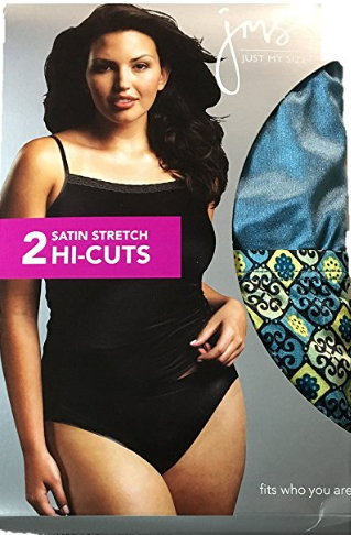 Just My Size Women's Satin Stretch Hi-Cut Brief # M6SSF1