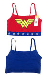 Wonder Woman 2 Pack Cotton Spaguetti Strap Crop Top