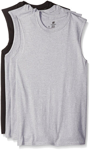 Men's Hanes Sport Cool DRI Sleeveless T-Shirt 4-Pack MCT6A4 XL