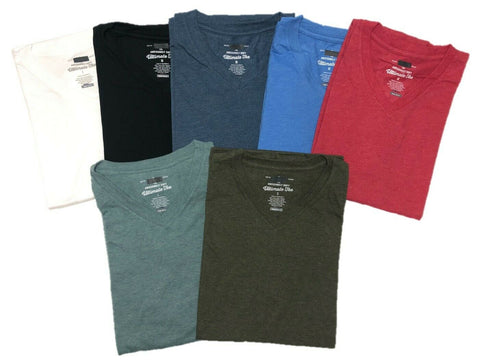 MENS S/S V-NECK W/HEATHER STYLE MJT802S