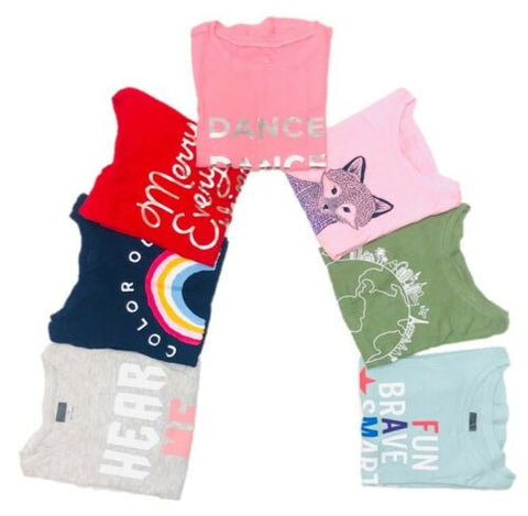 KNIT T SHIRT TODDLER (GIRL) CREW NECK LONG SLEEVE STYLE GTON0815L