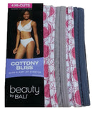Bali Women's Cottony Bliss High Cut Brief 4 Pk Style Number UG43WP